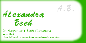 alexandra bech business card